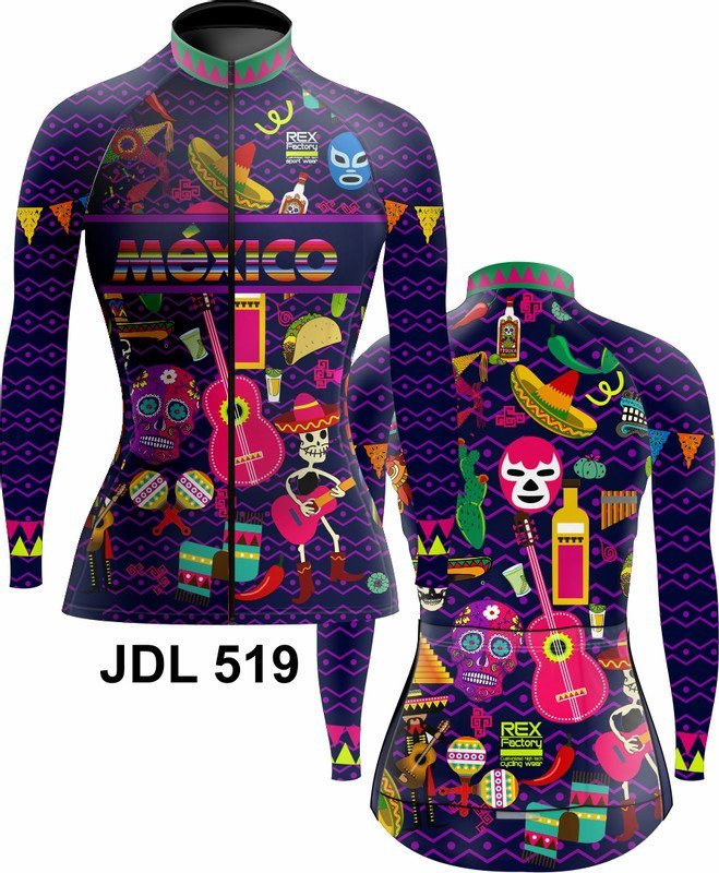 Jersey de Ciclismo Estandar Mujer Dama Manga Larga JDL519 - Image 3