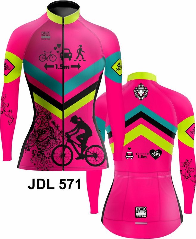 Jersey de Ciclismo Estandar Mujer Dama Manga Larga JDL571 - Image 3