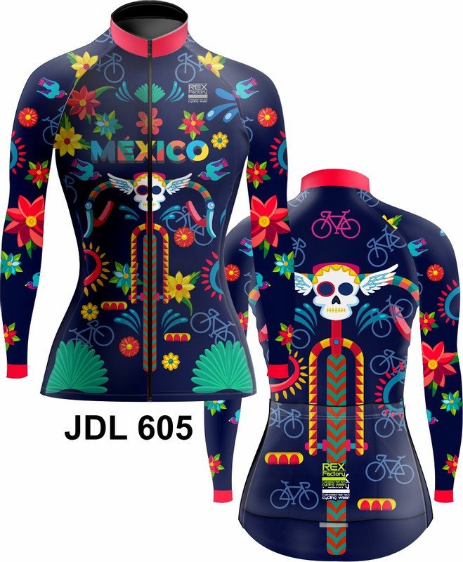 Jersey de Ciclismo Estandar Mujer Dama Manga Larga JDL605 - Image 3