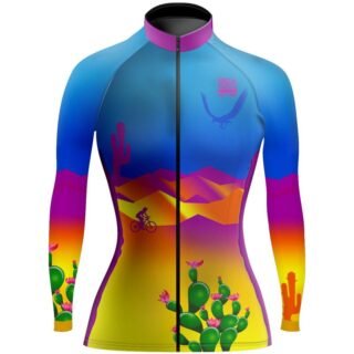 Jersey de Ciclismo Estandar Mujer Dama Manga Larga JDL649