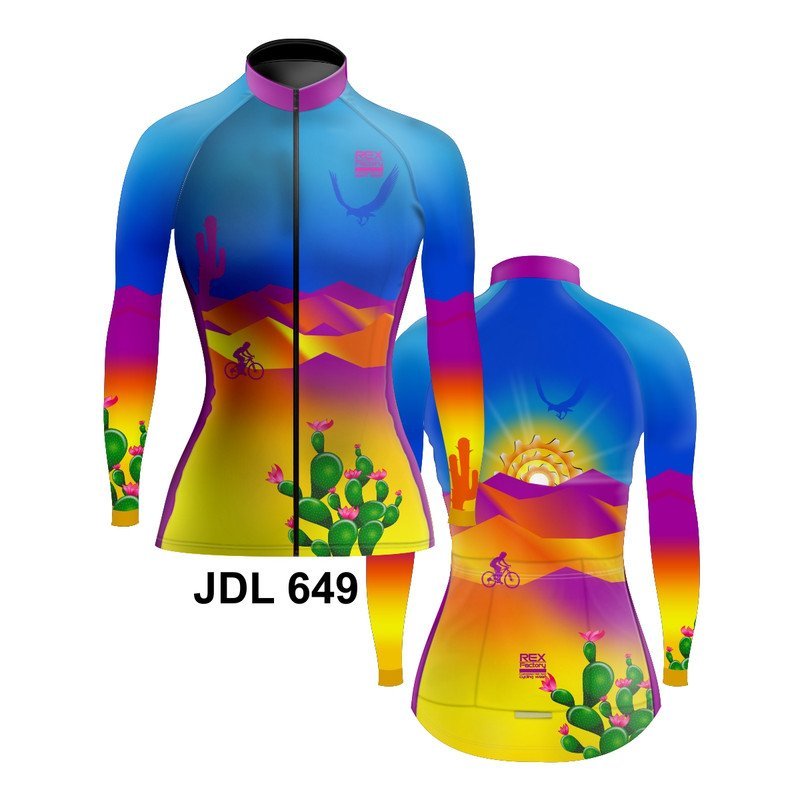 Jersey de Ciclismo Estandar Mujer Dama Manga Larga JDL649 - Image 3