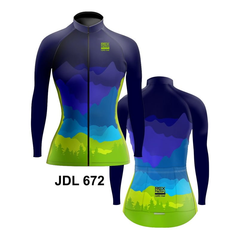 Jersey de Ciclismo Estandar Mujer Dama Manga Larga JDL672 - Image 3