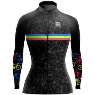 Jersey de Ciclismo Estandar Mujer Dama Manga Larga JDL686