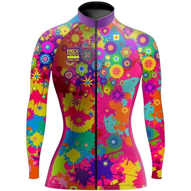 Jersey de Ciclismo Estandar Mujer Dama Manga Larga JDL711