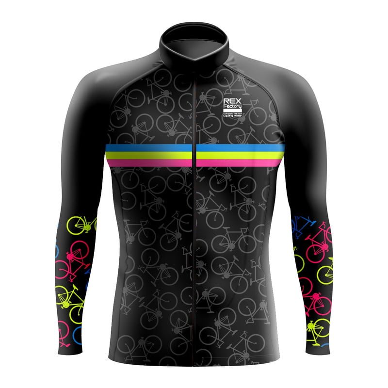 Jersey de Ciclismo Estandar Hombre Caballero Manga Larga JL684