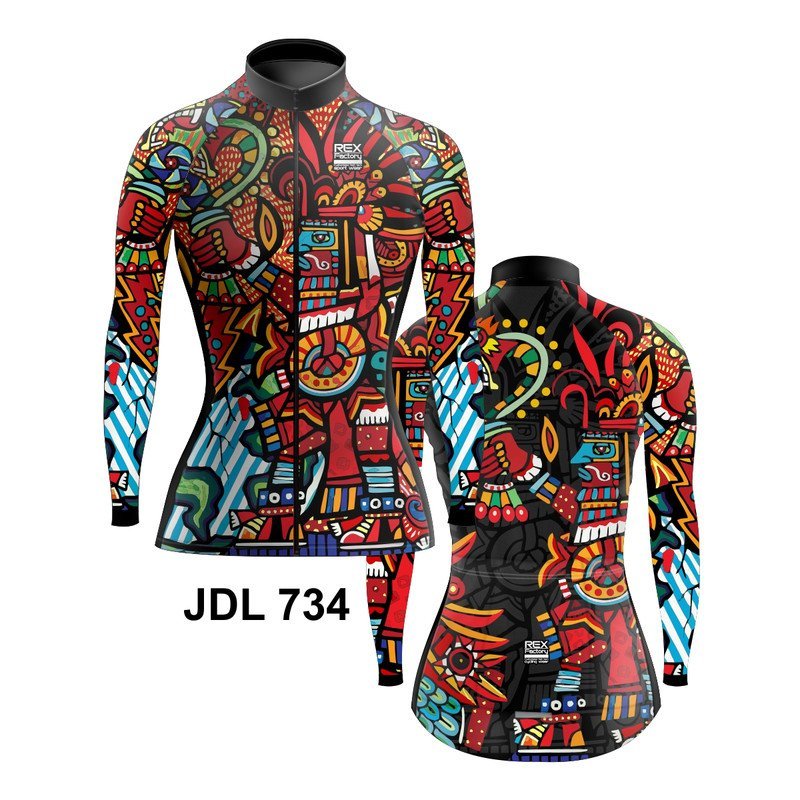 Jersey de Ciclismo Estandar Mujer Dama Manga Larga JDL734 - Image 3