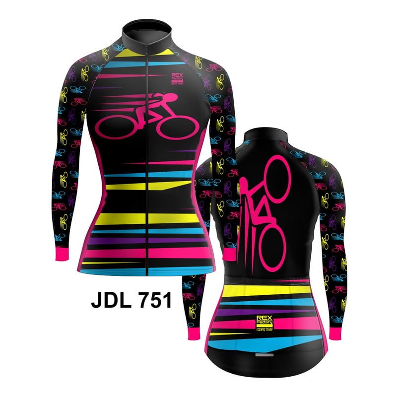 Jersey de Ciclismo Estandar Mujer Dama Manga Larga JDL751 - Image 3