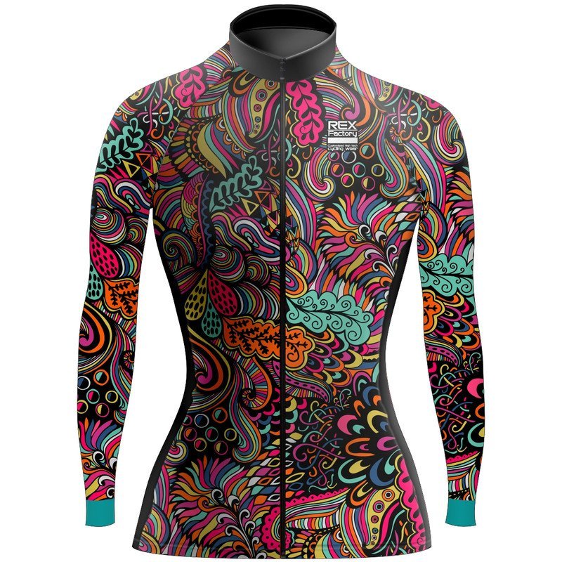 Jersey de Ciclismo Estandar Mujer Dama Manga Larga JDL599