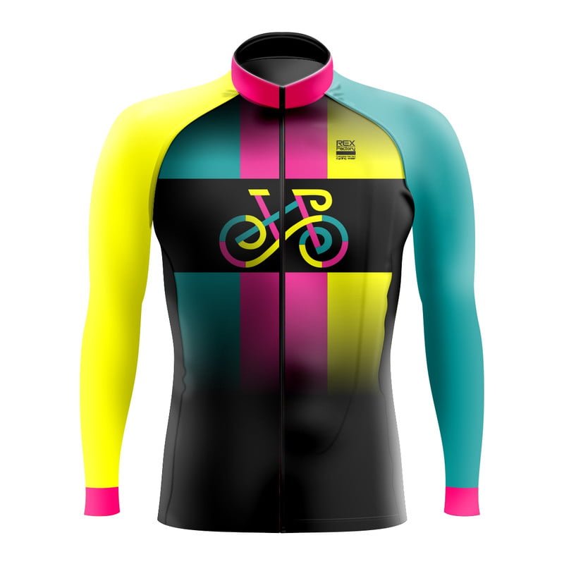 Jersey de Ciclismo Estandar Hombre Caballero Manga Larga JL764