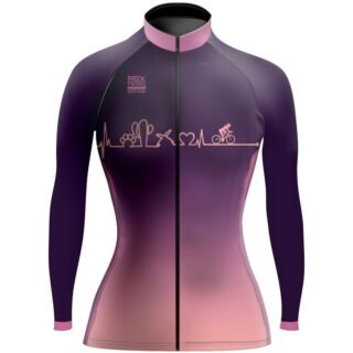 Jersey de Ciclismo Estandar Mujer Dama Manga Larga JDL766