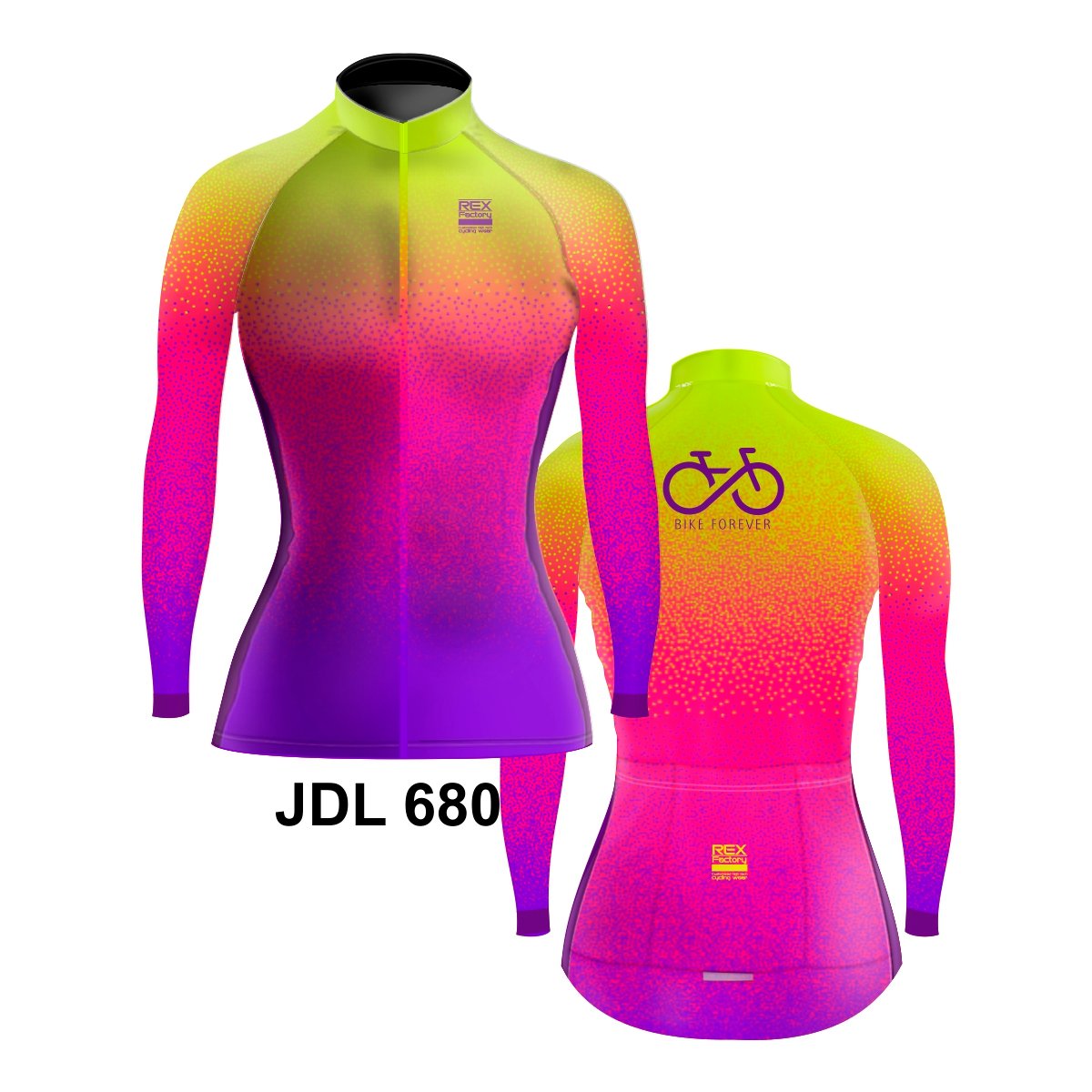 Jersey de Ciclismo Estandar Mujer Dama Manga Larga JDL680 - Image 3
