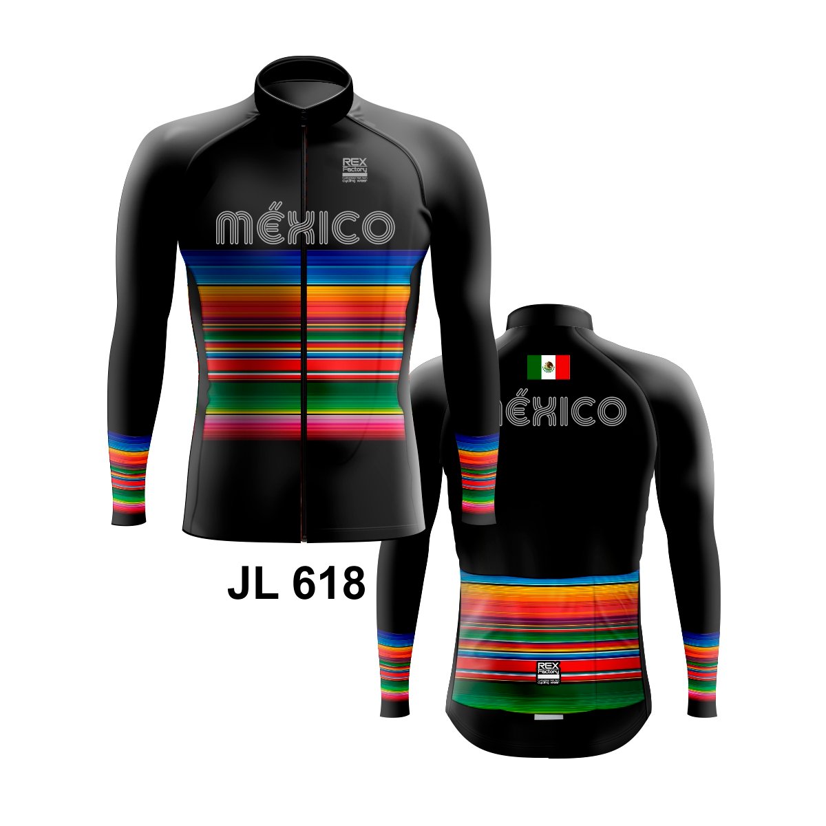 Jersey de Ciclismo Estandar Hombre Caballero Manga Larga JL618 - Image 3