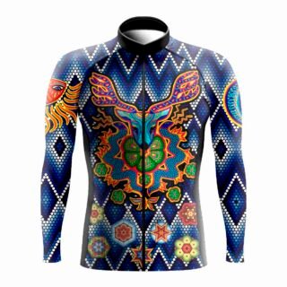 Jersey de Ciclismo Hombre Caballero Manga Larga JL726 VENADO PEYOTE