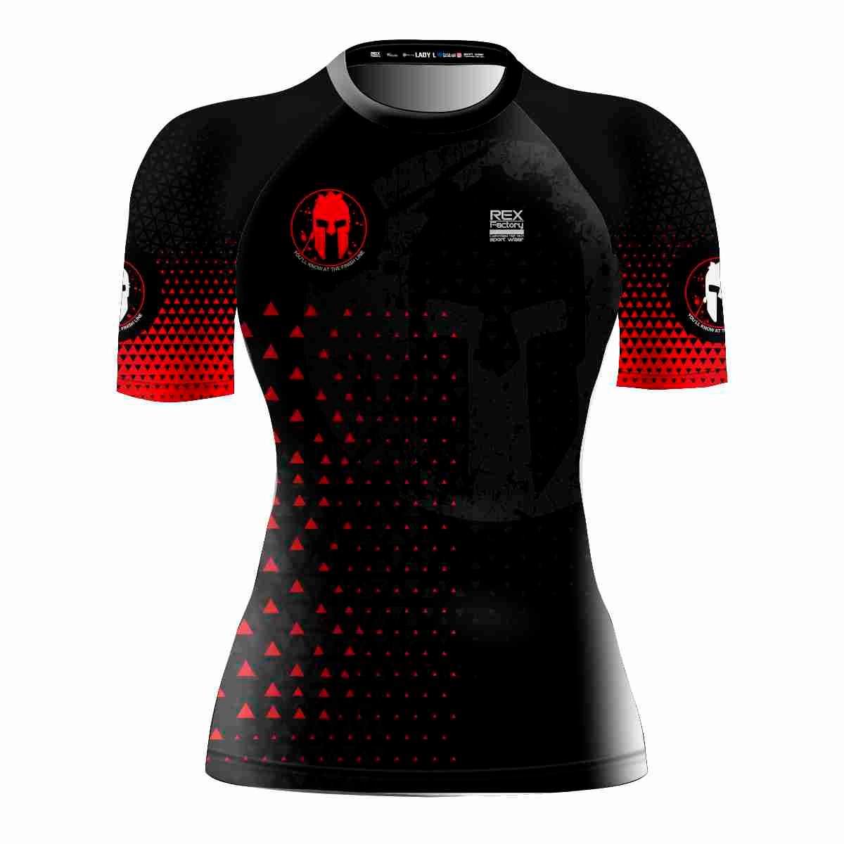 Playera Urbana Deportiva Dry Fit REX FACTORY Mujer Dama PUD124 SPARTAN ROJO