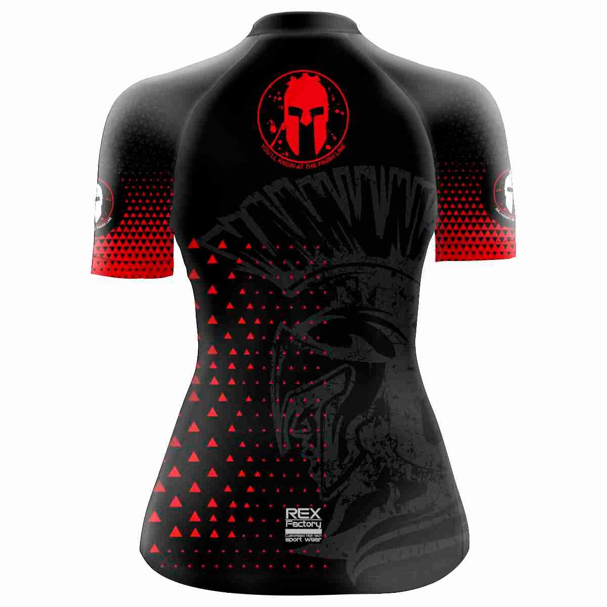 Playera Urbana Deportiva Dry Fit REX FACTORY Mujer Dama PUD124 SPARTAN ROJO - Image 2