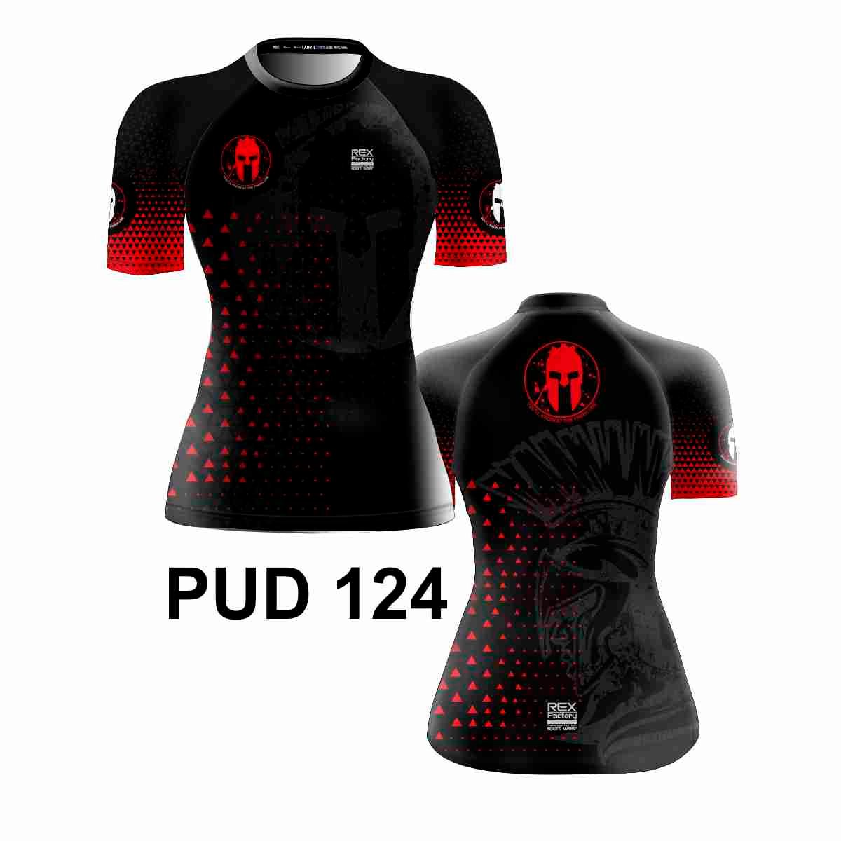 Playera Urbana Deportiva Dry Fit REX FACTORY Mujer Dama PUD124 SPARTAN ROJO - Image 3