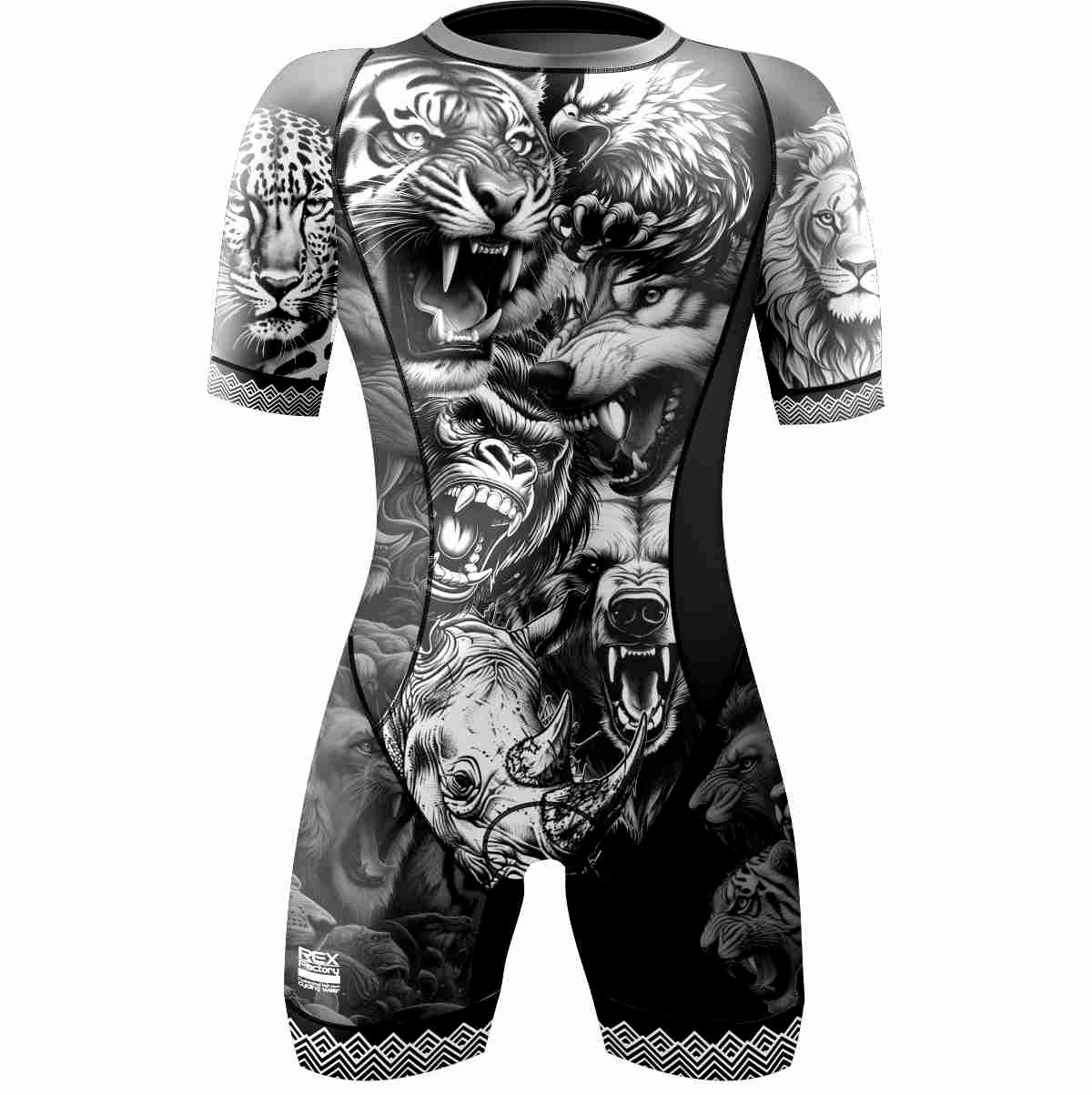 Trisuit, Traje de Triatlon Hombre Caballero T033 BESTIAS