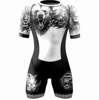 Trisuit, Traje de Triatlon Hombre Caballero T034 BESTIAS