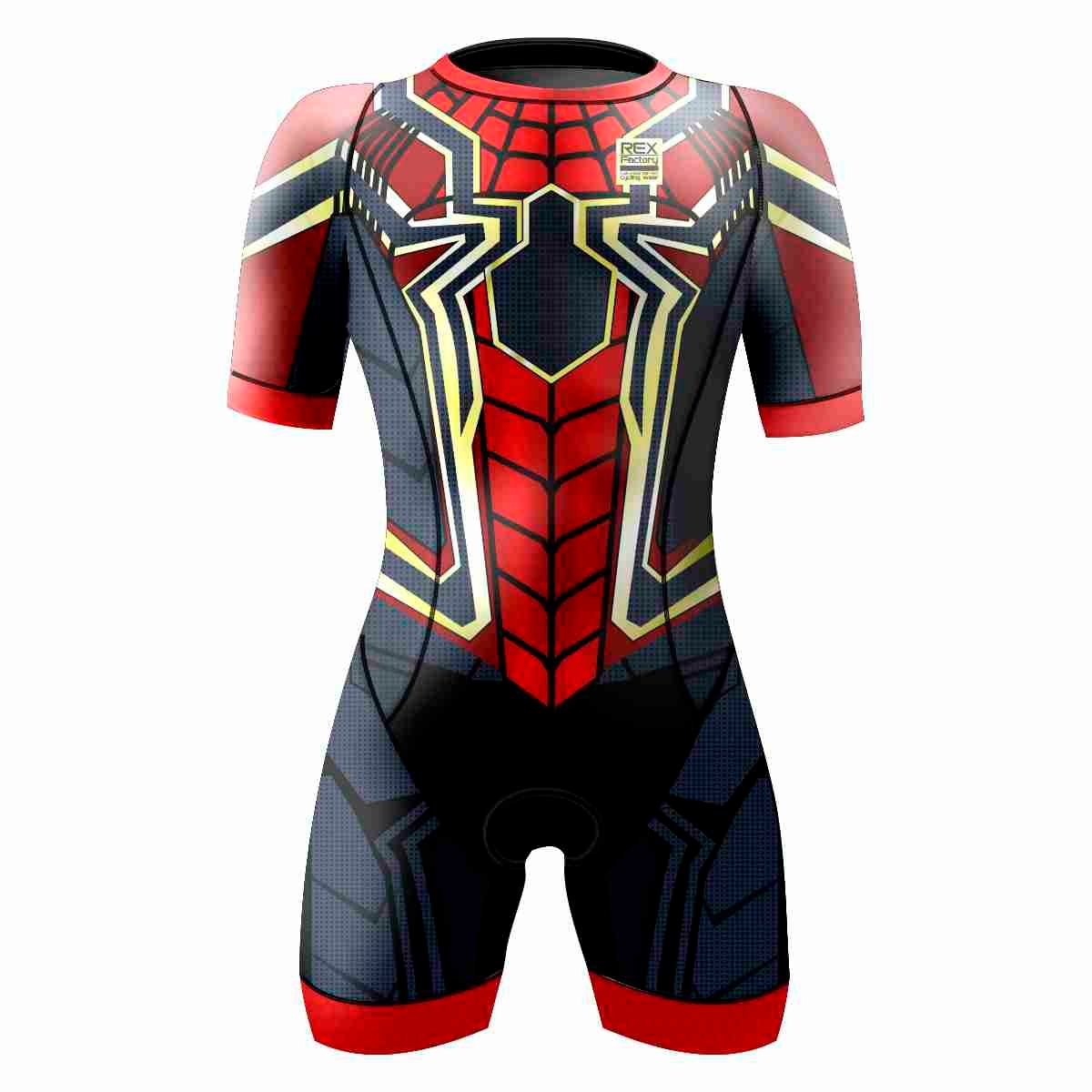 Trisuit, Traje de Triatlon Hombre Caballero T040 IRON SPIDERMAN