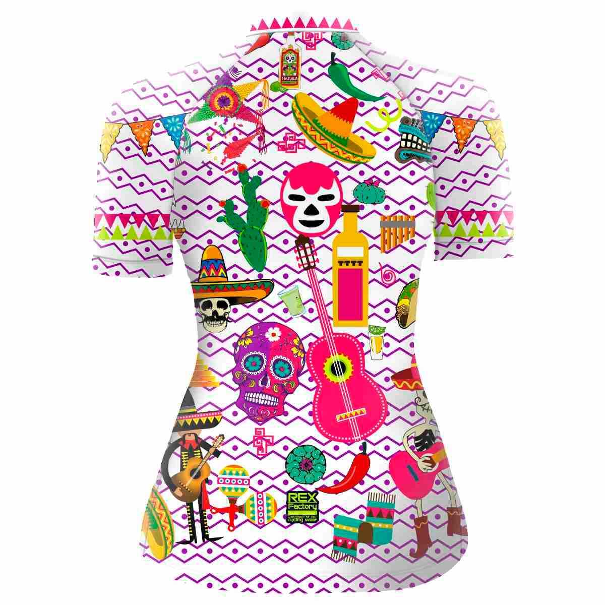 Playera Urbana Deportiva Dry Fit REX FACTORY Mujer Dama PUD173 FIESTA MEXICANA - Imagen 2
